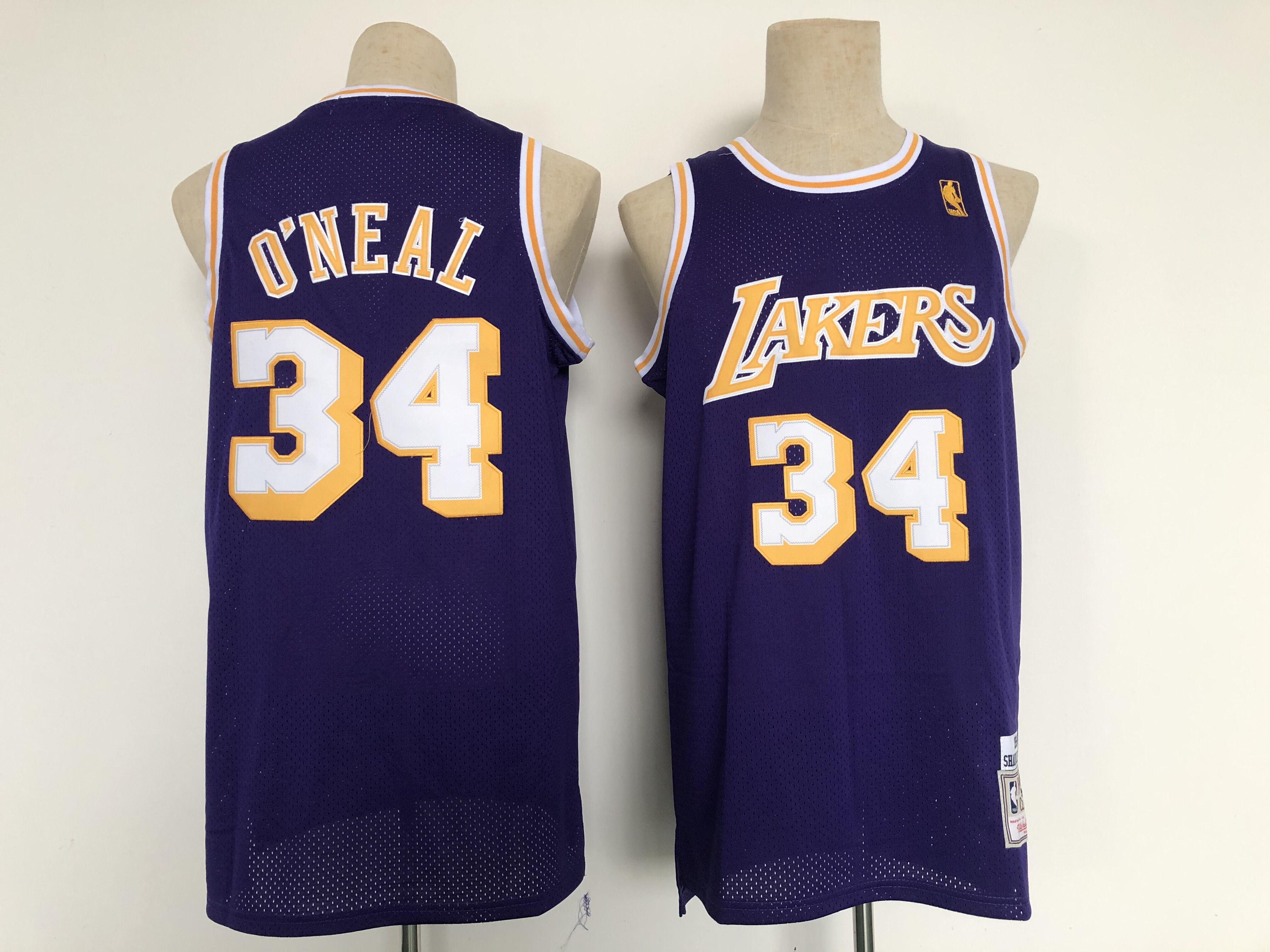 NBA Men Los Angeles Lakers 34 O Neal purple jersey